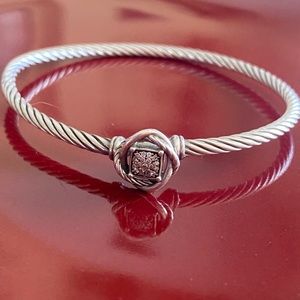 David Yurman Infinity Bracelet in Sterling
Silver with Pavé Diamonds